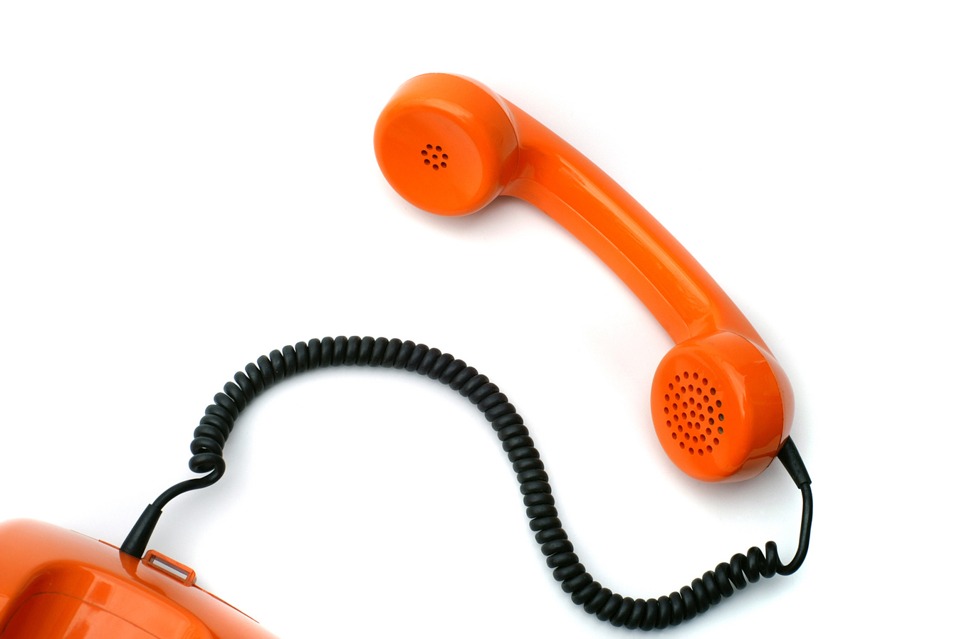 Stock Photo Orange Phone